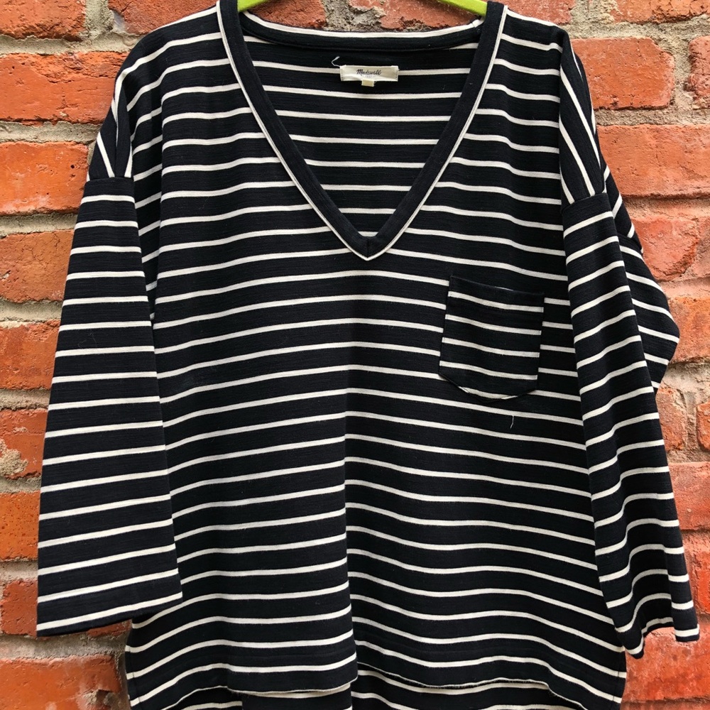 Madewell Black and White Top